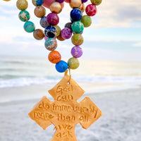 Multi-colored Sea Jasper with Amy Cross