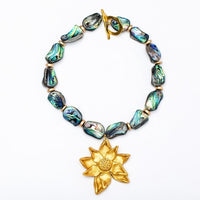 Abalone Shell with Double Stargazer Lily