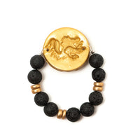 Black Lava with Gamecock Bracelet