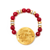 Crimson Jade with Silver & Gold A Bracelet