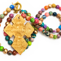 Multi-colored Sea Jasper with Amy Cross