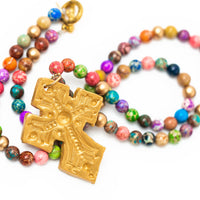 Multi-colored Sea Jasper with Amy Cross
