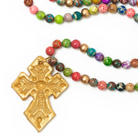 Multi-colored Sea Jasper with Amy Cross
