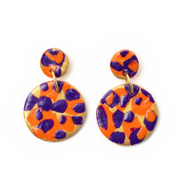 Orange & Purple Double Dangles