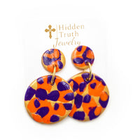 Orange & Purple Double Dangles