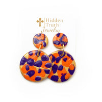 Orange & Purple Double Dangles