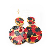 Garnet & Black Double Dangles