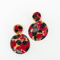 Garnet & Black Double Dangles