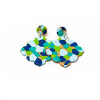 Multi-blues Confetti Dangles