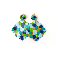 Multi-blues Confetti Dangles