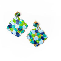 Multi-blues Confetti Dangles