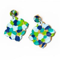 Multi-blues Confetti Dangles