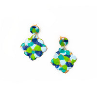 Multi-blues Confetti Dangles