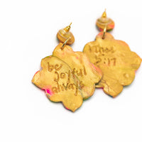 Pink, Turquoise & Green Confetti Dangles