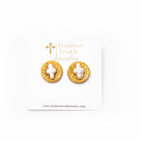 Mother of Pearl Cross Studs