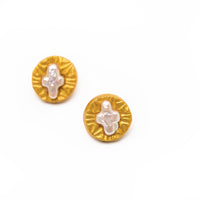 Mother of Pearl Cross Studs
