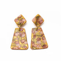 Gold, Rose Gold, Bronze & Opal Double Dangles
