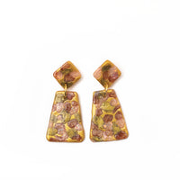 Gold, Rose Gold, Bronze & Opal Double Dangles