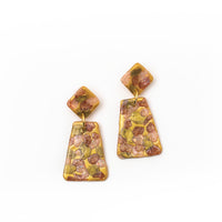 Gold, Rose Gold, Bronze & Opal Double Dangles