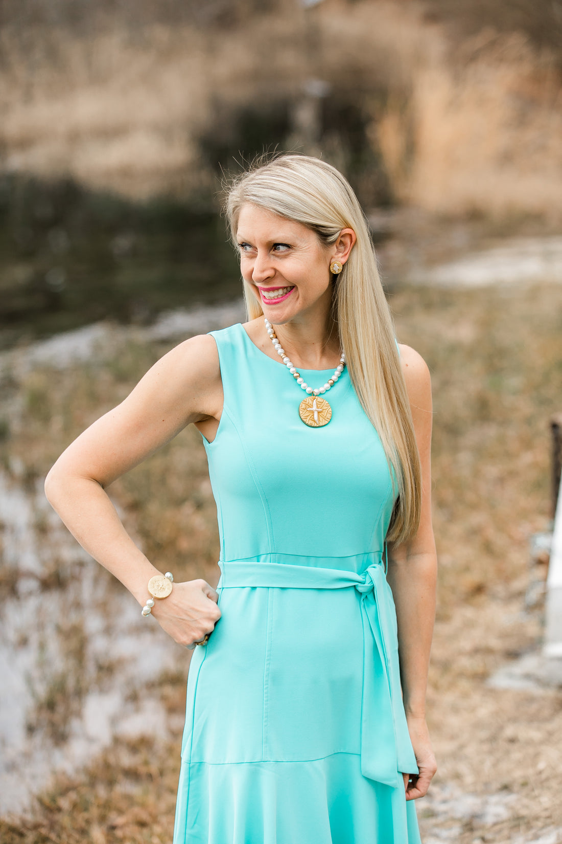 Mother of Pearl Cross Studs