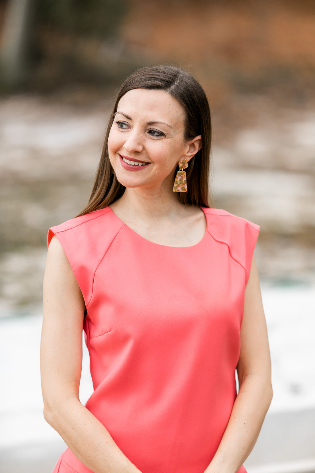 Gold, Rose Gold, Bronze & Opal Double Dangles