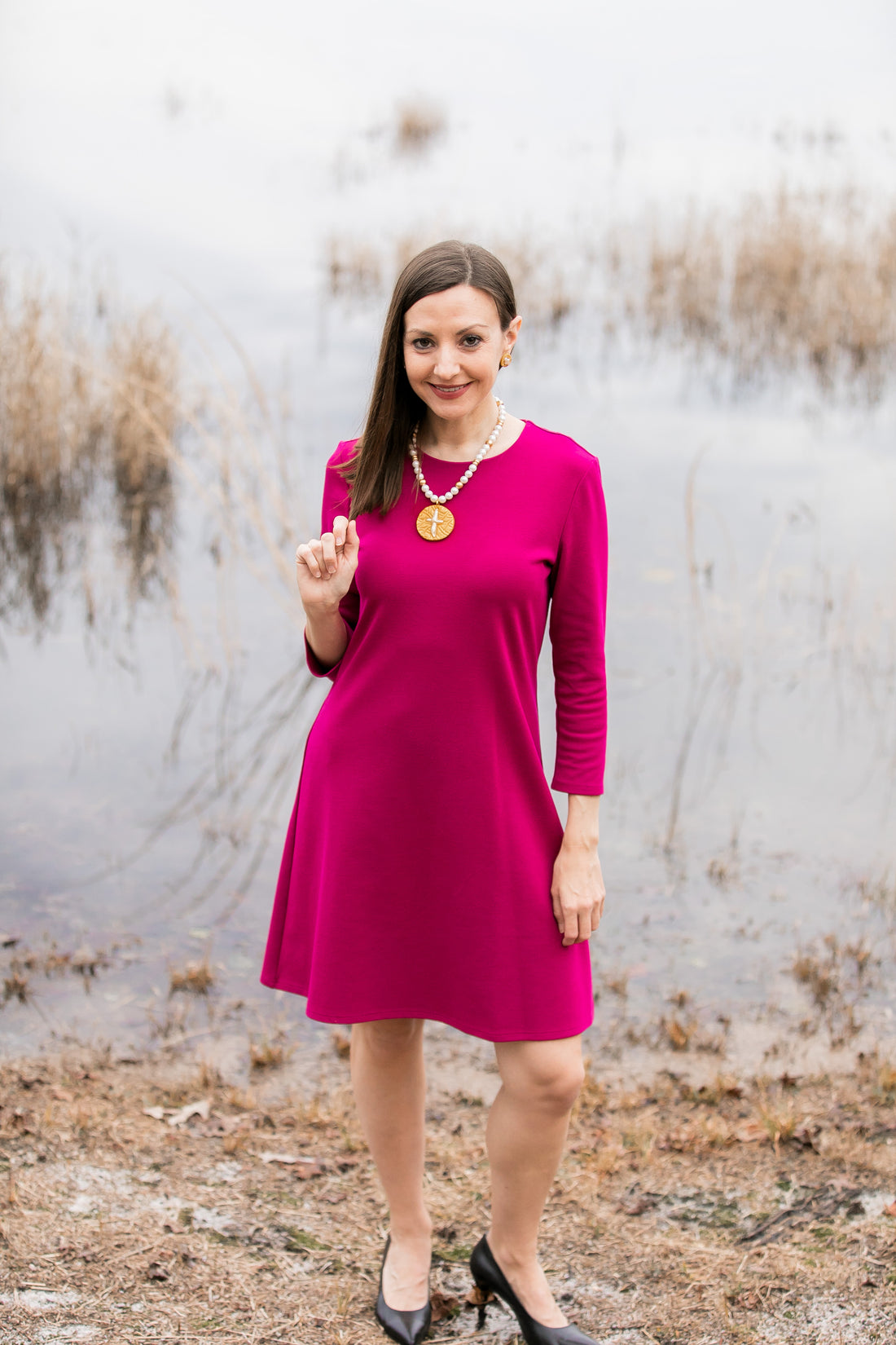 Mother of Pearl Cross Studs