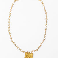 Gold Plated Figure 8 Chain with Tiger