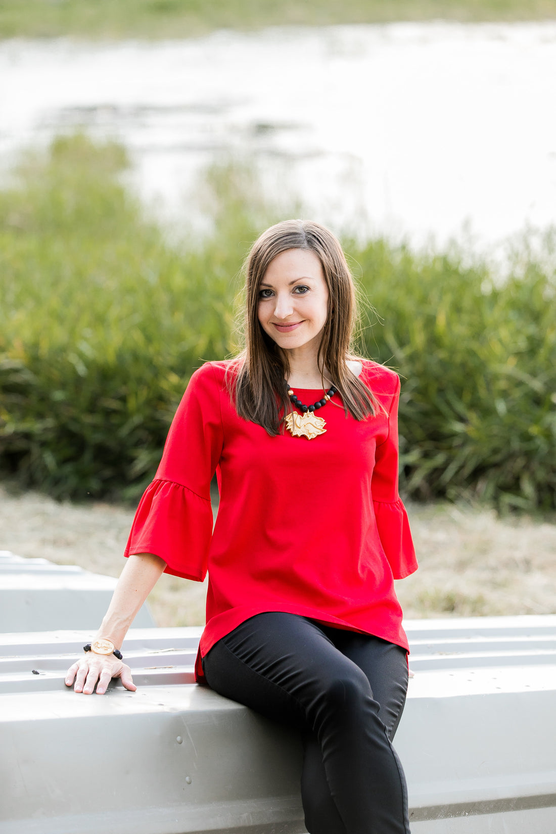 Black Lava with Gamecock Necklace (Short)