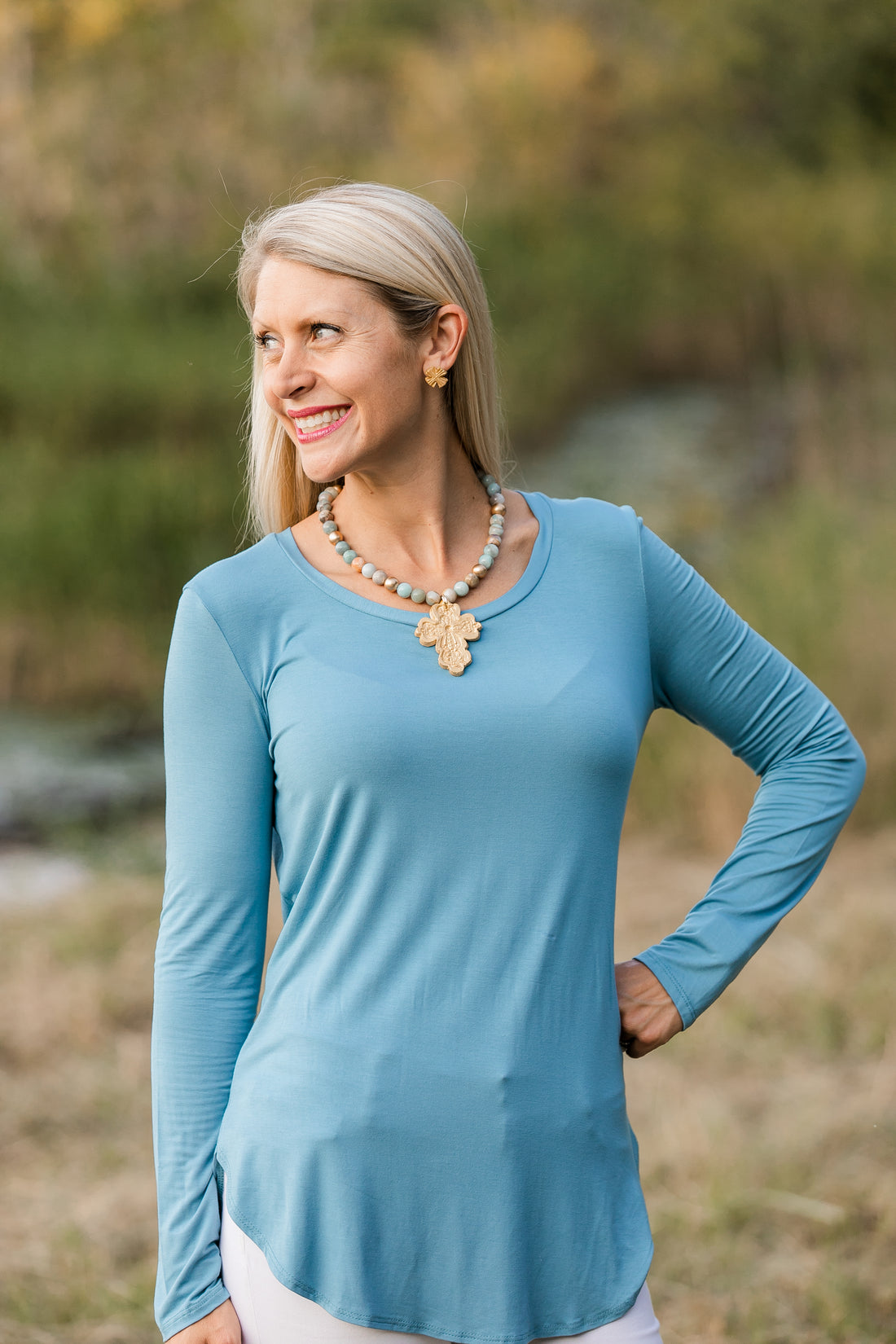 Amazonite with Cherrie Cross