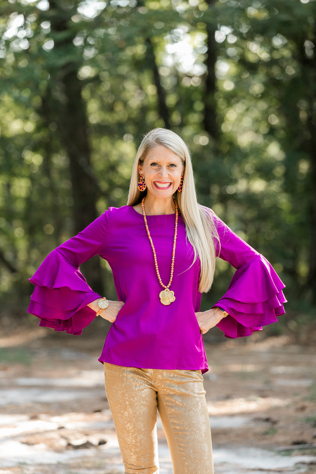 Orange Sea Sediment Jasper with Tiger Paw