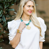 Multicolored Jade with Friendship Cross Bracelet