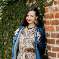 Marbled Gold, White & Black Dangles
