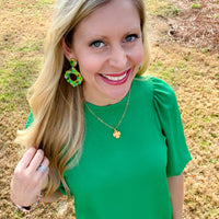 Green Multi Confetti Dangles