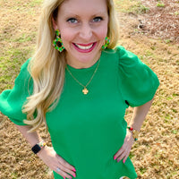 Green Multi Confetti Dangles