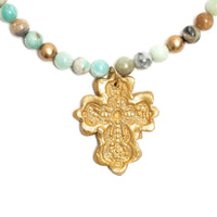 Amazonite with Cherrie Cross