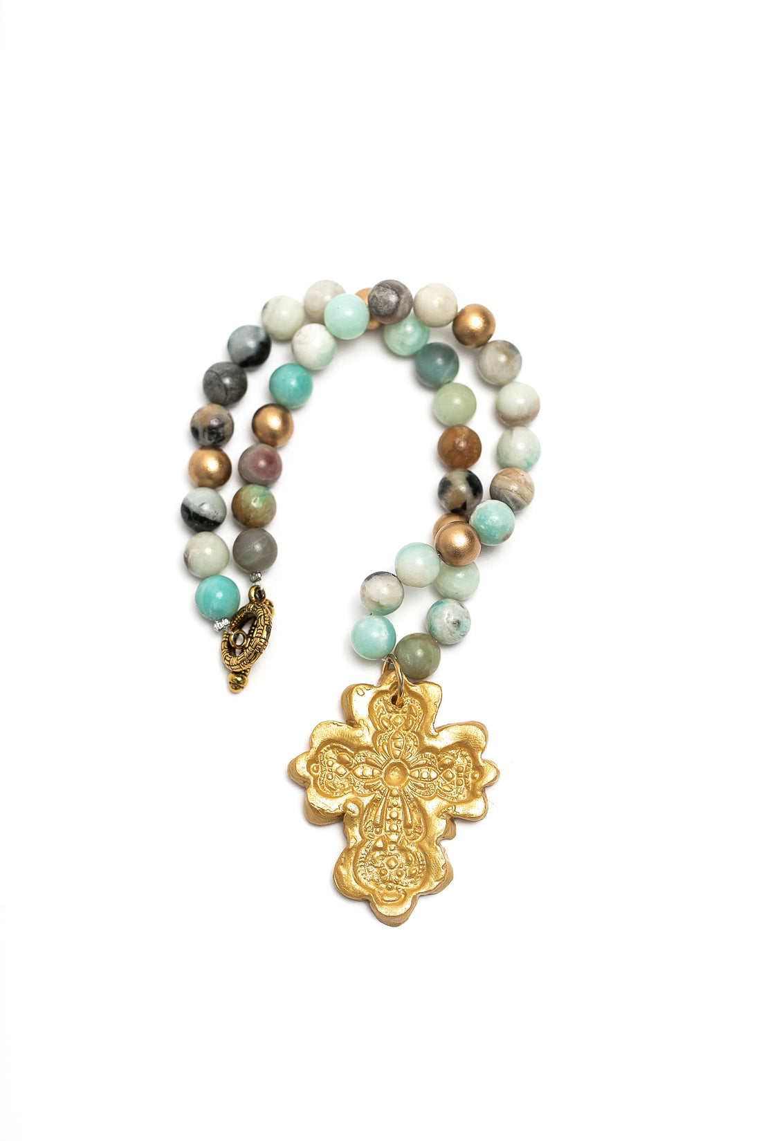 Amazonite with Cherrie Cross