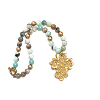 Amazonite with Cherrie Cross