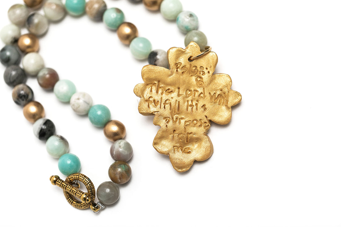Amazonite with Cherrie Cross