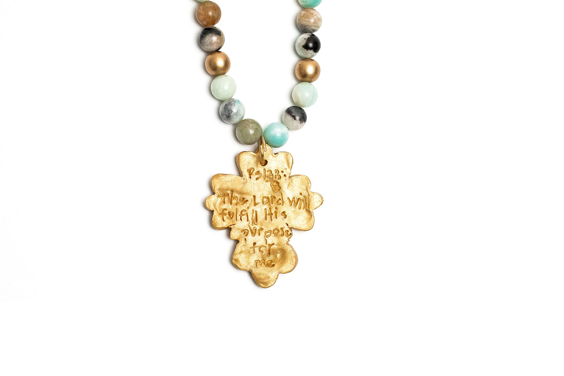 Amazonite with Cherrie Cross