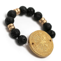 Black Lava with Truth Cross Bracelet