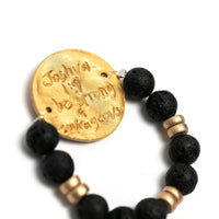 Black Lava with Truth Cross Bracelet