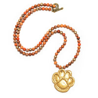 Orange Sea Sediment Jasper with Tiger Paw