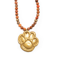 Orange Sea Sediment Jasper with Tiger Paw