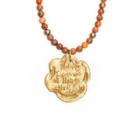 Orange Sea Sediment Jasper with Tiger Paw