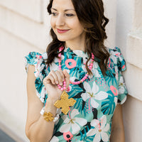 Bright Pink Jade with Lydia Cross