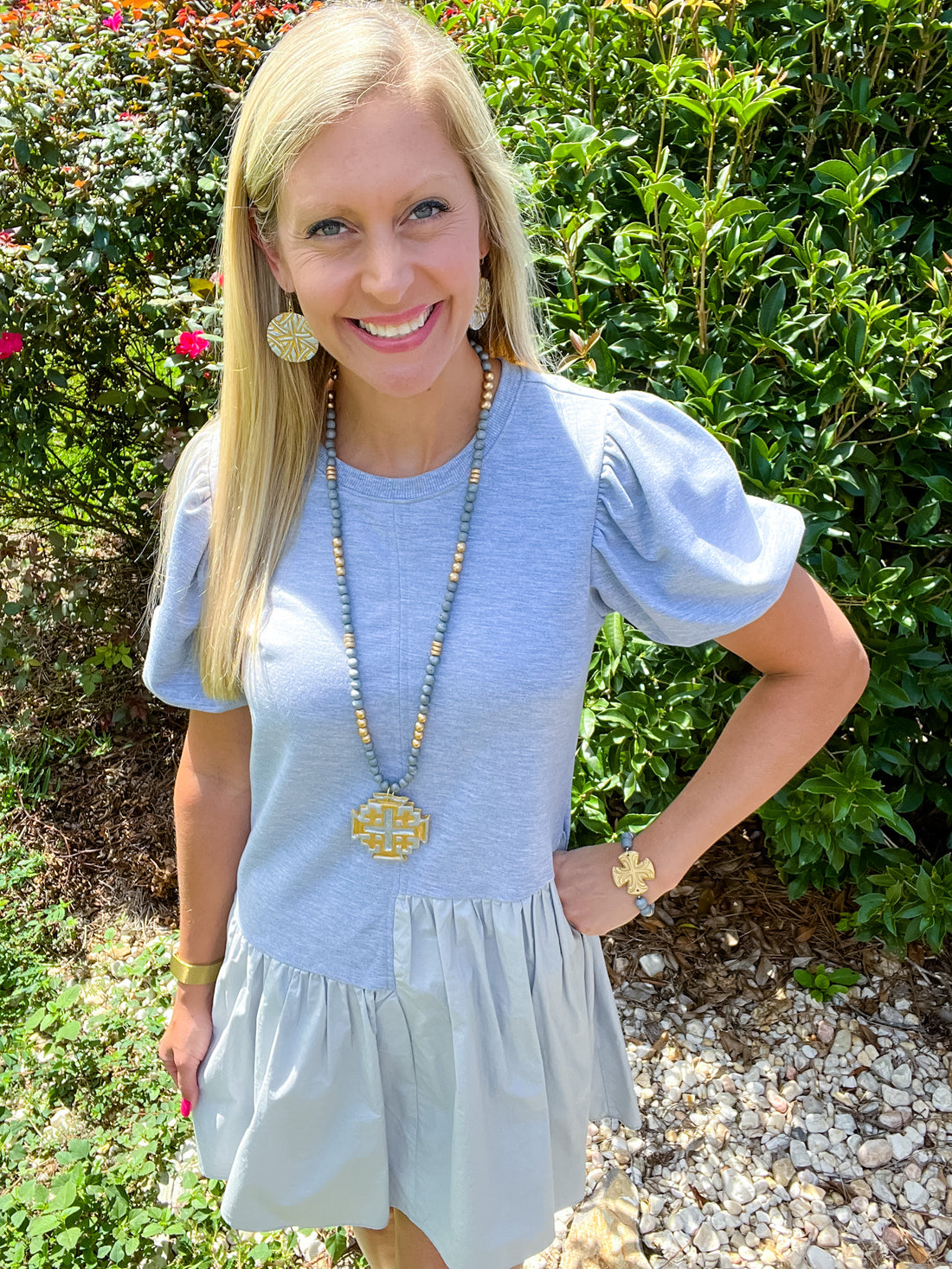 Silver Druzy Agate with Friendship Cross