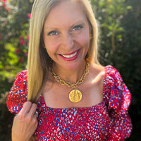 Gold Chain with Bee Medallion