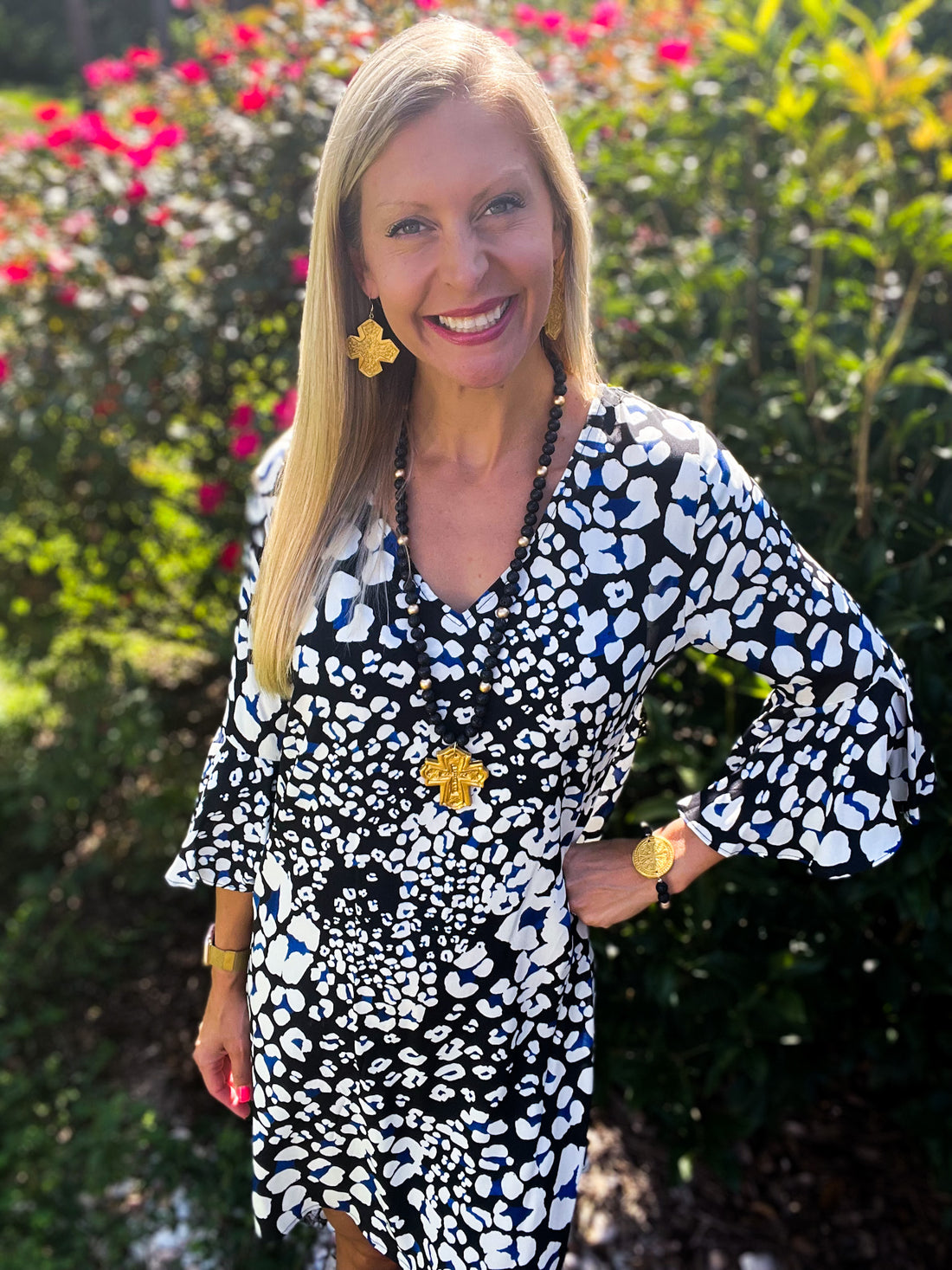 Black Lava with Truth Cross Bracelet