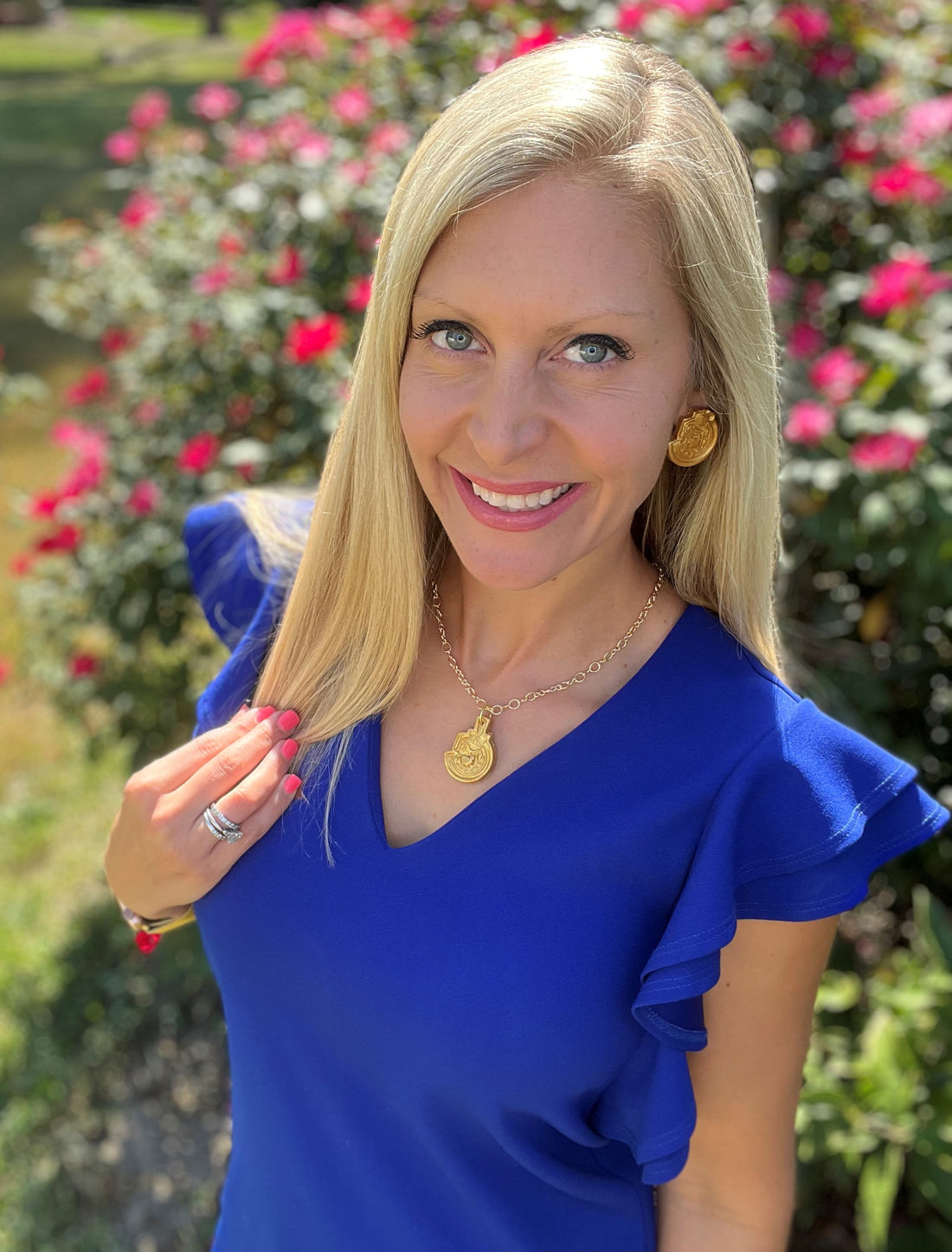 Gold Plated Figure 8 Chain with Military Bulldog