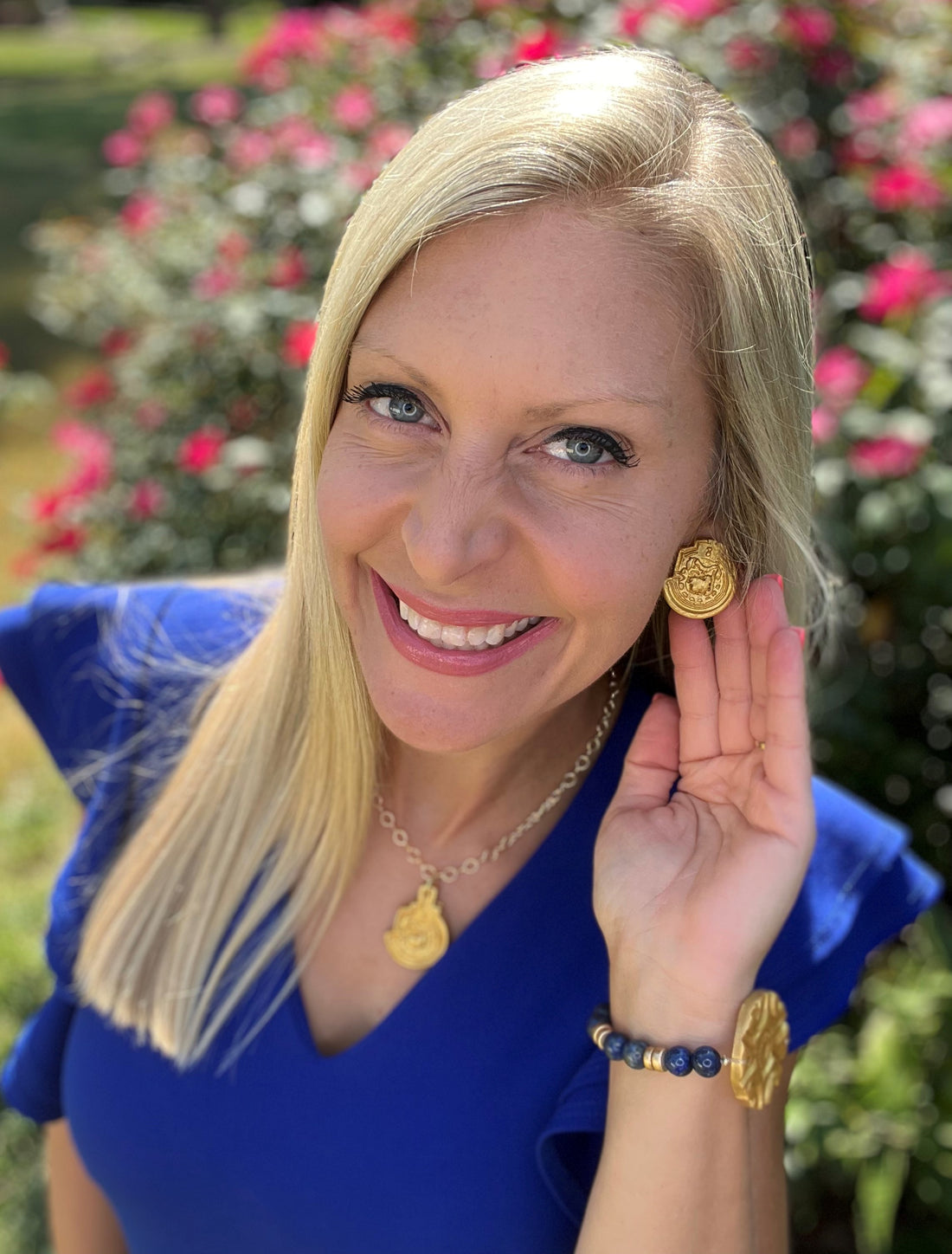 Gold Plated Figure 8 Chain with Military Bulldog